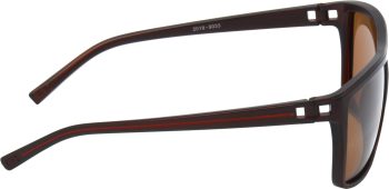 Air Strike Brown Lens Red Frame Rectangular Stylish Polarized For Sunglasses Women & Girls - extra 1