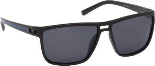 Air Strike Black Lens Blue Frame Rectangular Stylish Polarized For Sunglasses Women & Girls