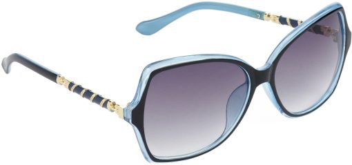 Air Strike Grey Lens Blue Frame Rectangular Sunglass Stylish For Sunglasses Men Women Boys Girls