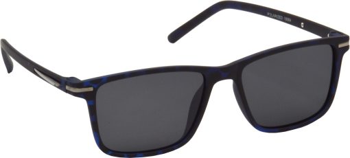 Air Strike Grey Lens Blue Frame Retro Square Sunglass Stylish Polarized For Sunglasses Women & Girls