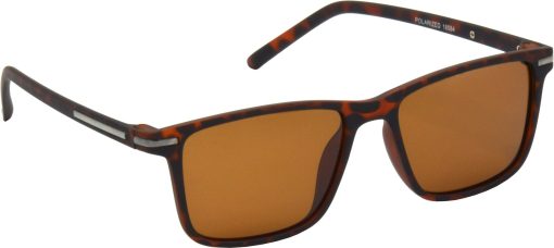 Air Strike Brown Lens Brown Frame Retro Square Sunglass Stylish Polarized For Sunglasses Women & Girls