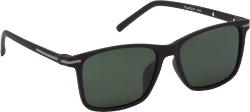 Air Strike Green Lens Black Frame Retro Square Sunglass Stylish Polarized For Sunglasses Women & Girls