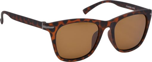 Air Strike Brown Lens Brown Frame Rectangular Stylish Polarized For Sunglasses Women & Girls