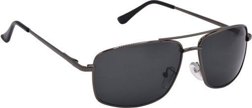 Air Strike Black Lens Grey Frame Rectangular Sunglass Stylish For Sunglasses Men Women Boys Girls