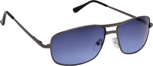 Air Strike Blue Lens Grey Frame Rectangular Sunglass Stylish For Sunglasses Men Women Boys Girls