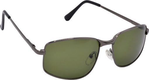 Air Strike Green Lens Grey Frame Wrap-around Sunglass Stylish For Sunglasses Men Women Boys Girls