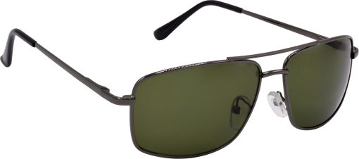 Air Strike Green Lens Grey Frame Rectangular Sunglass Stylish For Sunglasses Men Women Boys Girls