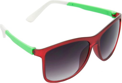 Air Strike Grey Lens Red Frame Rectangular Stylish For Sunglasses Men Women Boys Girls