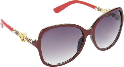Air Strike Grey Lens Red Frame Over-sized Sunglass Stylish For Sunglasses Men Women Boys Girls
