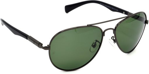 Air Strike Polarized Green Lens Black Frame Pilot Stylish For Sunglasses Men Women Boys Girls