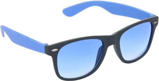 Air Strike Blue Lens Blue Frame Rectangular Stylish For Sunglasses Men Women Boys Girls