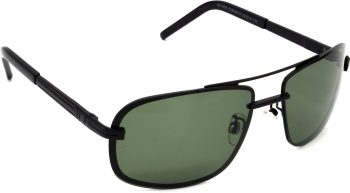 Air Strike Green Lens Black Frame Wrap-around Sunglass Stylish For Sunglasses Men Women Boys Girls