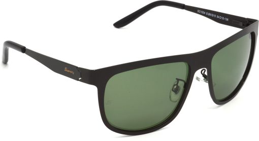 Air Strike Green Lens Black Frame Wrap-around Sunglass Stylish For Sunglasses Men Women Boys Girls