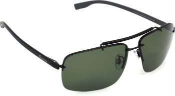 Air Strike Green Lens Black Frame Wrap-around Sunglass Stylish For Sunglasses Men Women Boys Girls