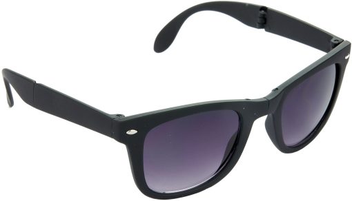 Air Strike Grey Lens Folding Black Frame Rectangular Stylish For Sunglasses Men Women Boys Girls