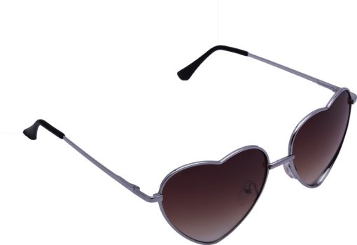 Air Strike Brown Lens Steel Silver Frame Pilot Stylish For Sunglasses Men Women Boys Girls
