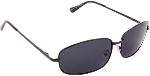 Air Strike Black Lens Black Frame Rectangular Sunglass Stylish For Sunglasses Men Women Boys Girls