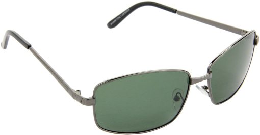 Air Strike Green Lens Gray Frame Rectangular Sunglass Stylish For Sunglasses Men Women Boys Girls
