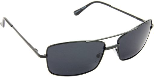 Air Strike Black Lens Black Frame Rectangular Sunglass Stylish For Sunglasses Men Women Boys Girls