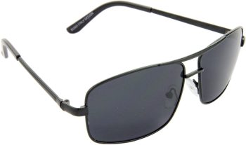 Air Strike Black Lens Black Frame Rectangular Sunglass Stylish For Sunglasses Men Women Boys Girls