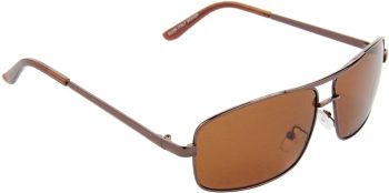 Air Strike Brown Lens Brown Frame Rectangular Sunglass Stylish For Sunglasses Men Women Boys Girls