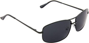 Air Strike Black Lens Black Frame Rectangular Sunglass Stylish For Sunglasses Men Women Boys Girls