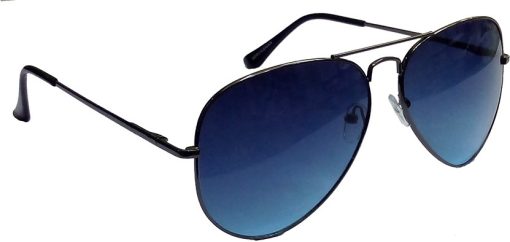 Air Strike Blue Lens Grey Frame Pilot Stylish For Sunglasses Men Women Boys Girls