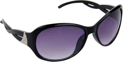 Air Strike Violet Lens Black Frame Over-sized Sunglass Stylish For Sunglasses Men Women Boys Girls