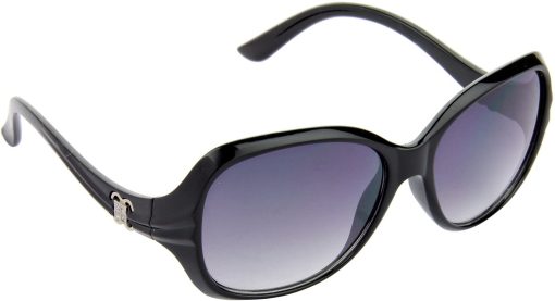 Air Strike Violet Lens Black Frame Over-sized Sunglass Stylish For Sunglasses Men Women Boys Girls