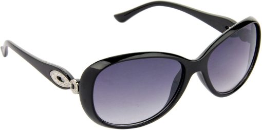 Air Strike Blue Lens Black Frame Over-sized Sunglass Stylish For Sunglasses Men Women Boys Girls