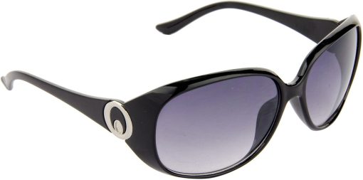 Air Strike Blue Lens Black Frame Over-sized Sunglass Stylish For Sunglasses Men Women Boys Girls