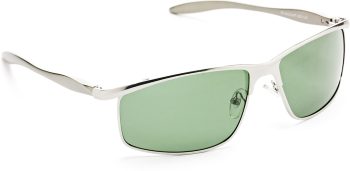 Air Strike Green Lens Silver Frame Rectangular Sunglass Stylish For Sunglasses Men Women Boys Girls