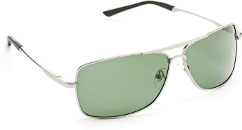 Air Strike Green Lens Silver Frame Rectangular Sunglass Stylish For Sunglasses Men Women Boys Girls