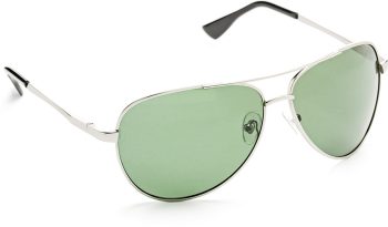 Air Strike Green Lens Silver Frame Pilot Stylish For Sunglasses Men Women Boys Girls