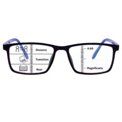 1.00 reading glasses with blue cut anti glare lens 2 1 Hrinkar Progressive Reading Glasses for Men and Women with Blue Cut Reading Glass and Anti Glare Lens | Black & Blue | HRPRO16-BK-BU
