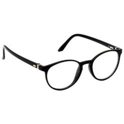 A stack of reports on a desk with a pair of computer glasses on top.