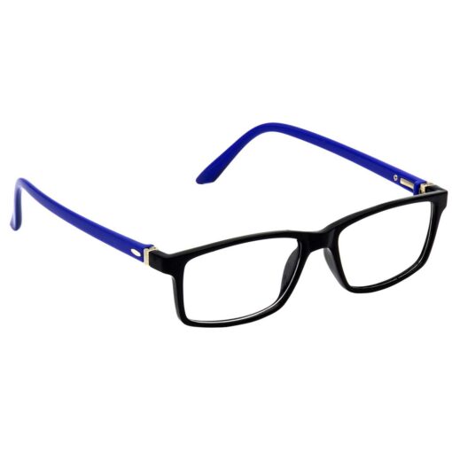 A close-up of a student's relieved expression after putting on computer glasses.