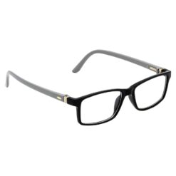 wearing yellow-tinted computer gaming glasses in a dark room.