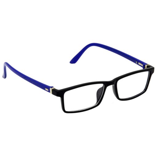 wearing rose gold metal frame computer glasses.
