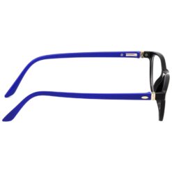 wearing wooden-textured computer glasses.