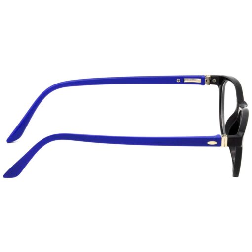 wearing wooden-textured computer glasses.