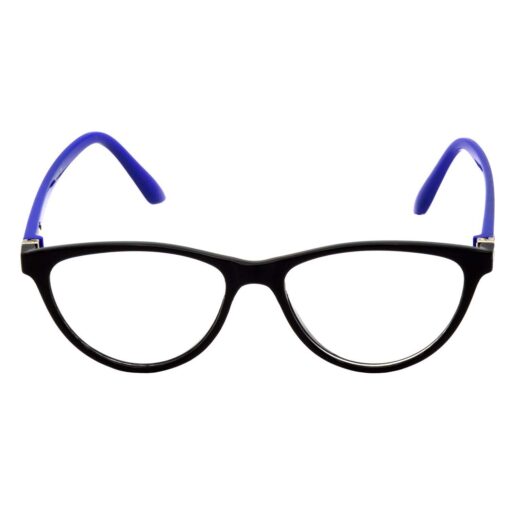 Hrinkar Plastic Full Rim Cat-eyed chasma frame Men & Women - HFRM-BK-BU-13 - Image 2