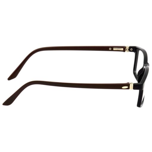 Hrinkar Plastic Full Rim Rectangle Designer frames Men & Women - HFRM-BK-BWN-11 - Image 3