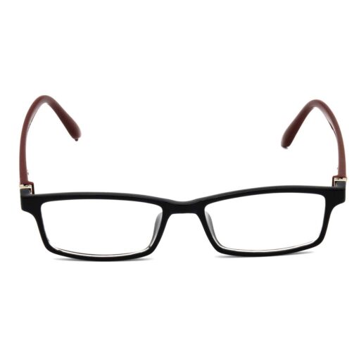 Hrinkar Plastic Full Rim Rectangle chasma frame Men & Women - HFRM-BK-BWN-12 - Image 2