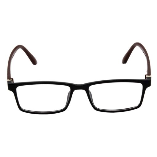 Hrinkar Plastic Full Rim Rectangle eyeglass frames Men & Women - HFRM-BK-BWN-15 - Image 2