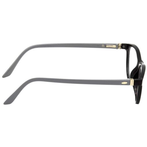 Hrinkar Plastic Full Rim Cat-eyed spectacle frames Men & Women - HFRM-BK-GRY-13 - Image 3
