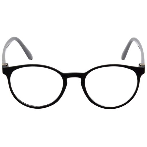 Hrinkar Plastic Full Rim Oval eyeglass frames Men & Women - HFRM-BK-GRY-14 - Image 2