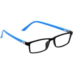 Hrinkar Plastic Full Rim Rectangle spectacle frames Men & Women - HFRM-BK-LBU-15