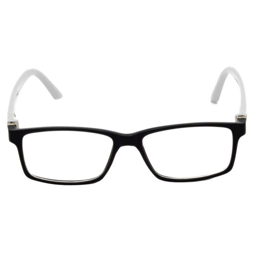 Hrinkar Plastic Full Rim Rectangle chasma frame Kids Boy & Girl - HFRM-BK-WT-17 - Image 2