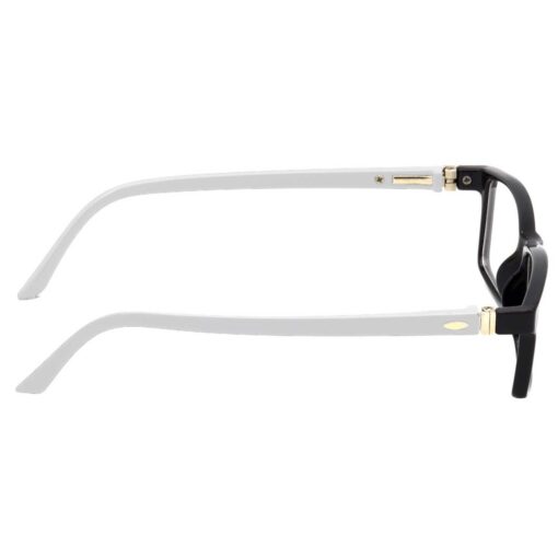 Hrinkar Plastic Full Rim Rectangle chasma frame Kids Boy & Girl - HFRM-BK-WT-17 - Image 3
